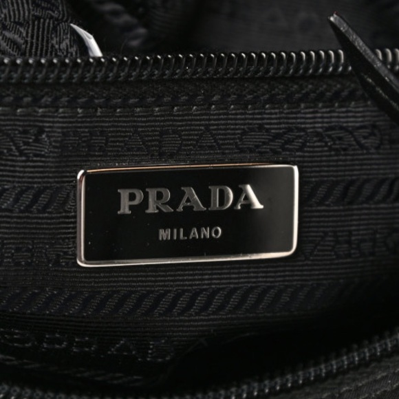 Prada Black Crossbody Nylon Studded Vela Shoulder Bag - Picture 2 of 9
